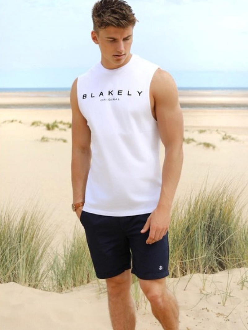 Blakely Sarasota Sleeveless Tee White | 987-GDVMCK