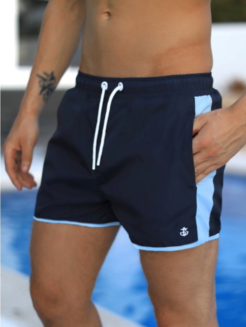 Blakely Senio Swim Shorts Navy/Light Blue | 610-STFZQI