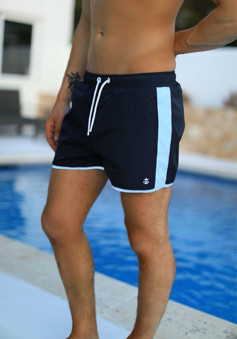 Blakely Senio Swim Shorts Navy/Light Blue | 610-STFZQI