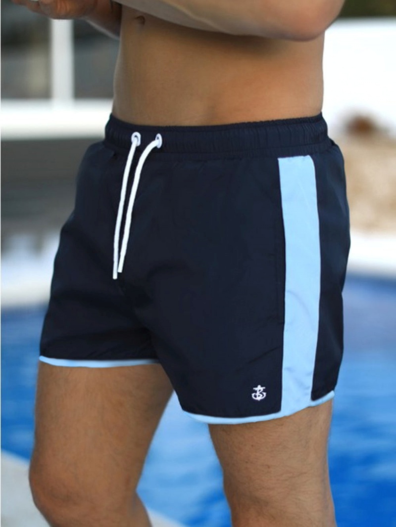 Blakely Senio Swim Shorts Navy/Light Blue | 610-STFZQI