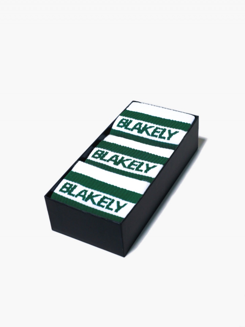 Blakely Signature Socks 3 Pack Green | 376-YLWZMC