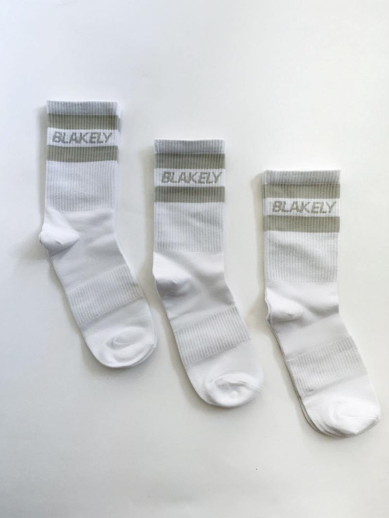 Blakely Signature Socks 3 Pack Stone | 246-DXANPB