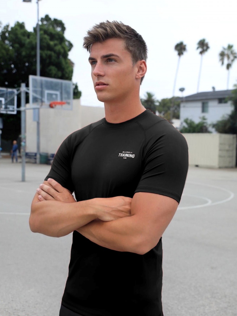 Blakely Slim Training T-Shirt Black | 073-KZDVAC