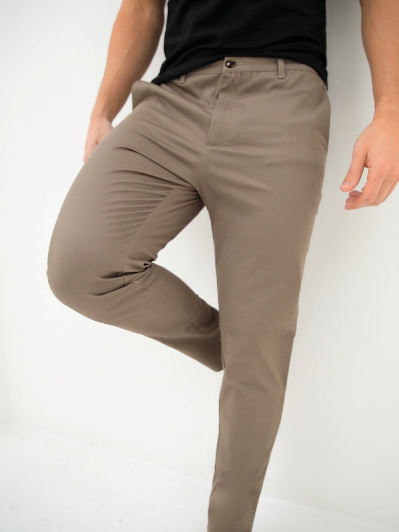 Blakely Sloane Stretch Fit Chinos Light Brown | 943-DGOHRT