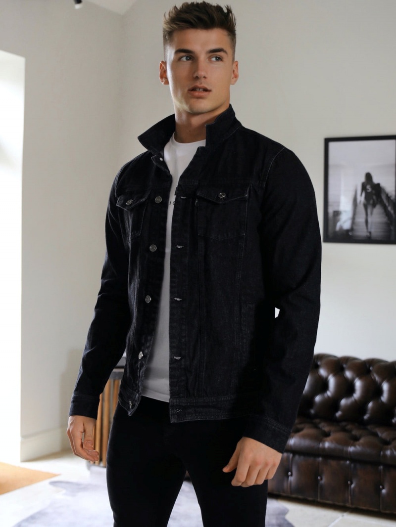 Blakely Soho Denim Jacket Black | 962-QZMVJX