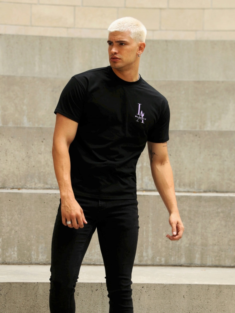 Blakely Sports Club Relaxed T-Shirt Black | 245-TJWDIK