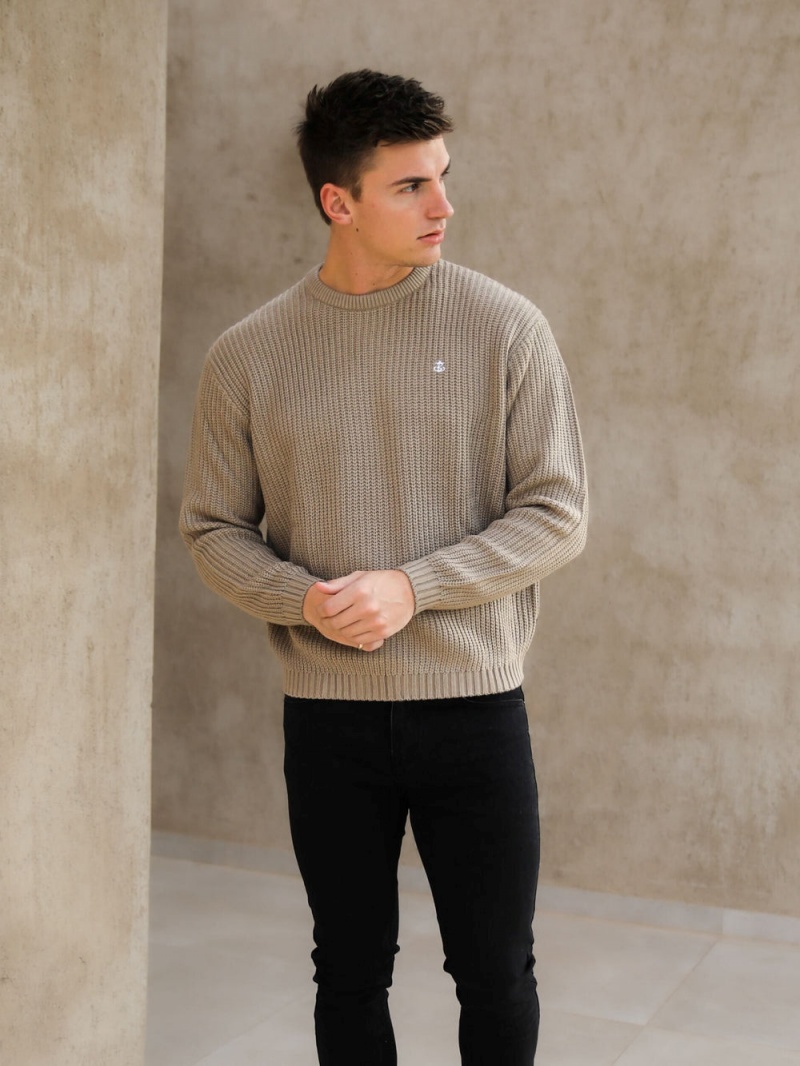 Blakely Stanton Knit Jumper Dark Oat | 706-PFQWVY