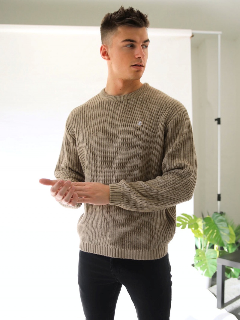 Blakely Stanton Knit Jumper Dark Oat | 706-PFQWVY