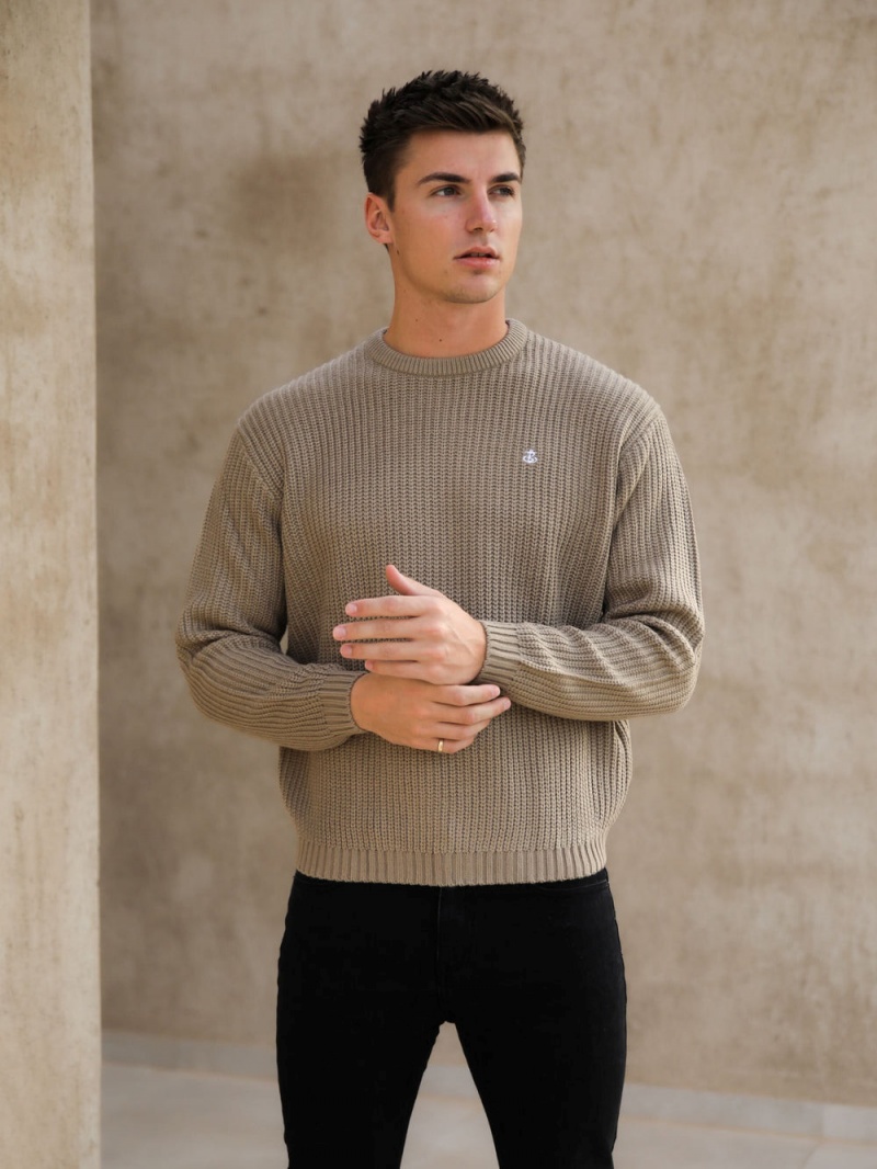 Blakely Stanton Knit Jumper Dark Oat | 706-PFQWVY