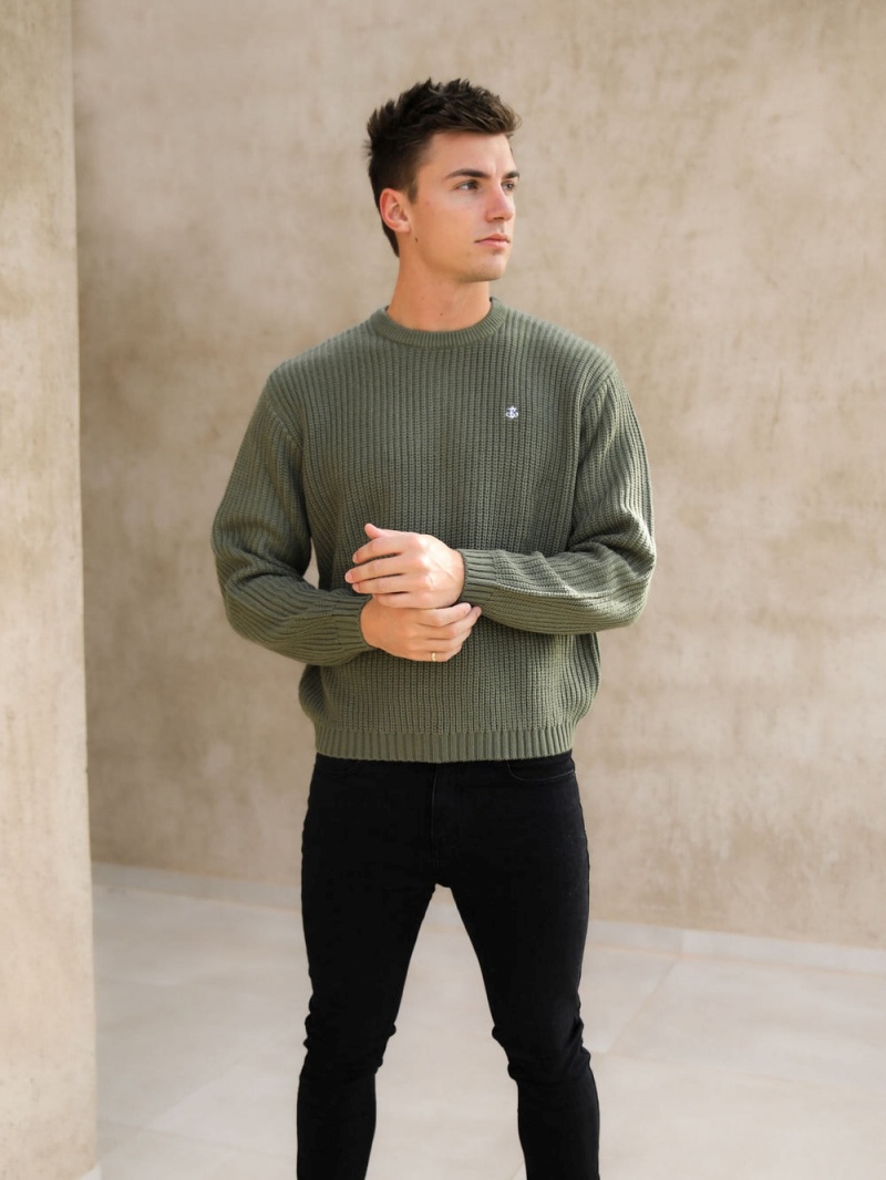 Blakely Stanton Knit Jumper Green | 914-VYEXRF