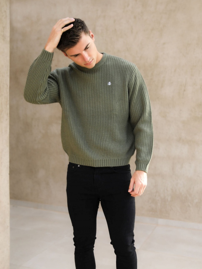 Blakely Stanton Knit Jumper Green | 914-VYEXRF