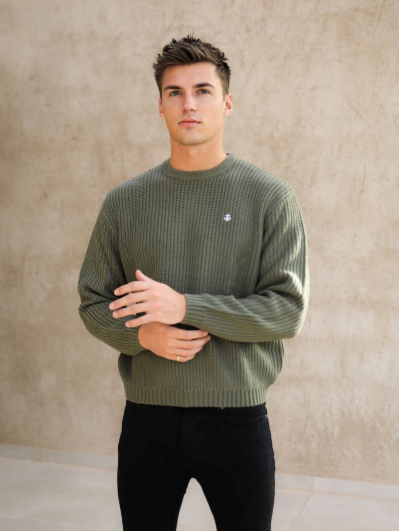 Blakely Stanton Knit Jumper Green | 914-VYEXRF