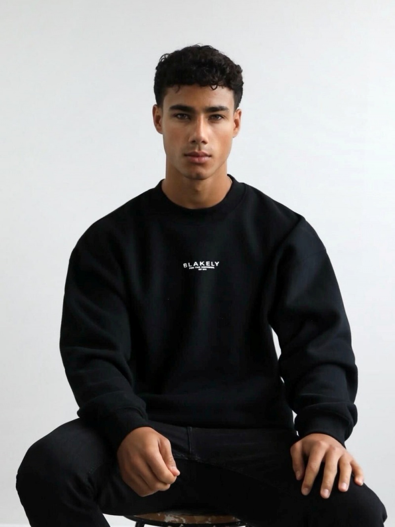 Blakely Statement Relaxed Jumper Black | 603-MUKXBP