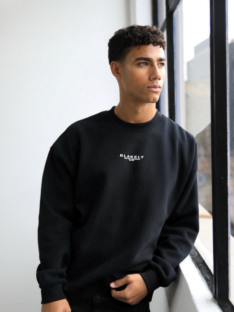 Blakely Statement Relaxed Jumper Black | 603-MUKXBP