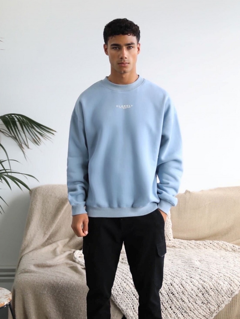 Blakely Statement Relaxed Jumper Ice Blue | 837-VNSZCM