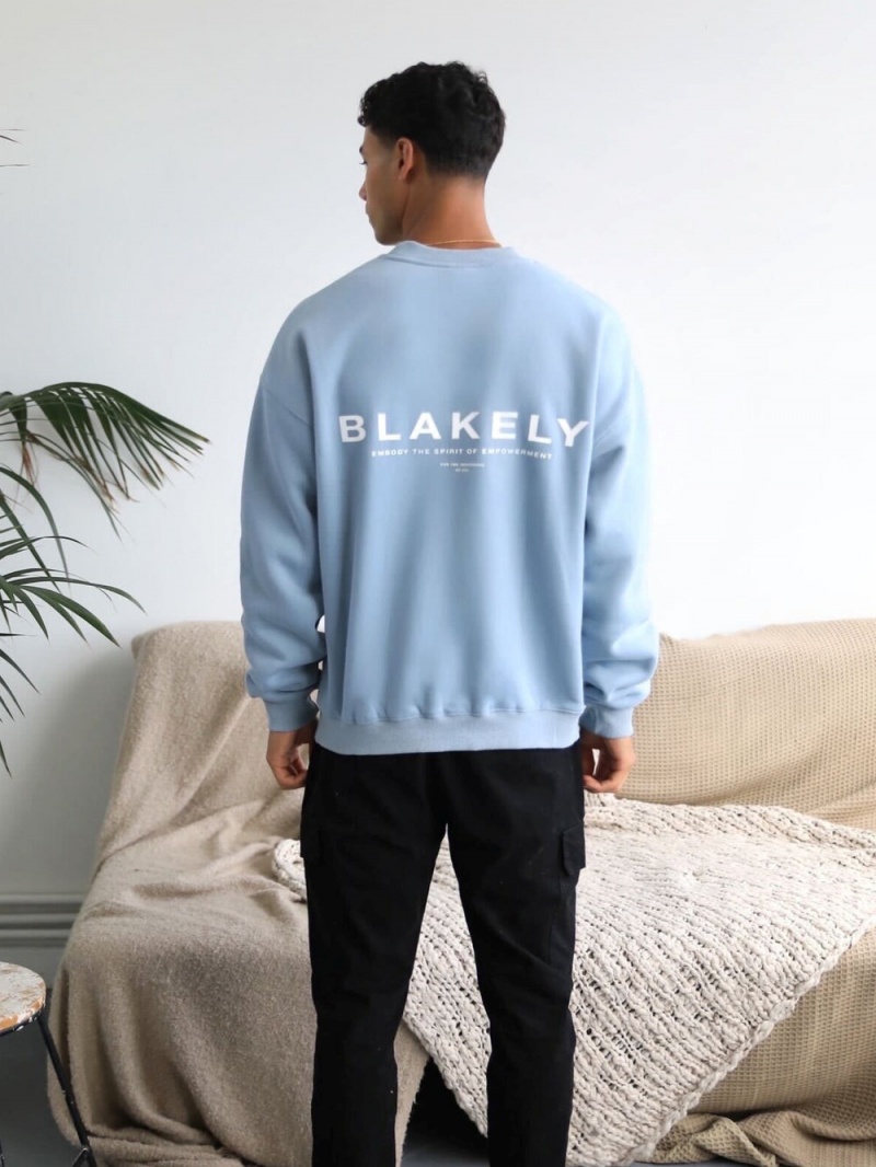 Blakely Statement Relaxed Jumper Ice Blue | 837-VNSZCM