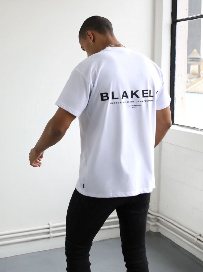 Blakely Statement Relaxed T-Shirt White | 135-HYGAIB