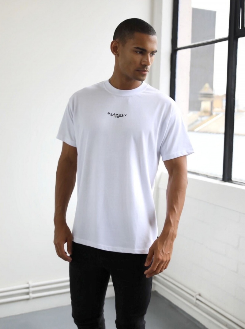 Blakely Statement Relaxed T-Shirt White | 135-HYGAIB