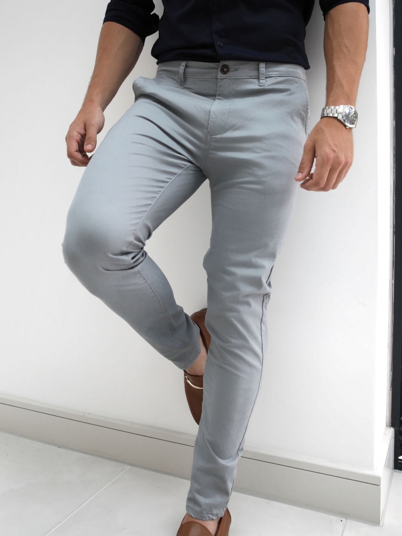 Blakely Stretch Chino Light Grey | 074-UAXSZT