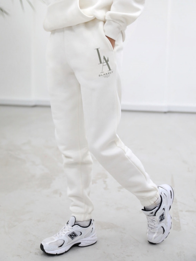 Blakely Studio Sweatpants Ivory | 317-MIZAVH