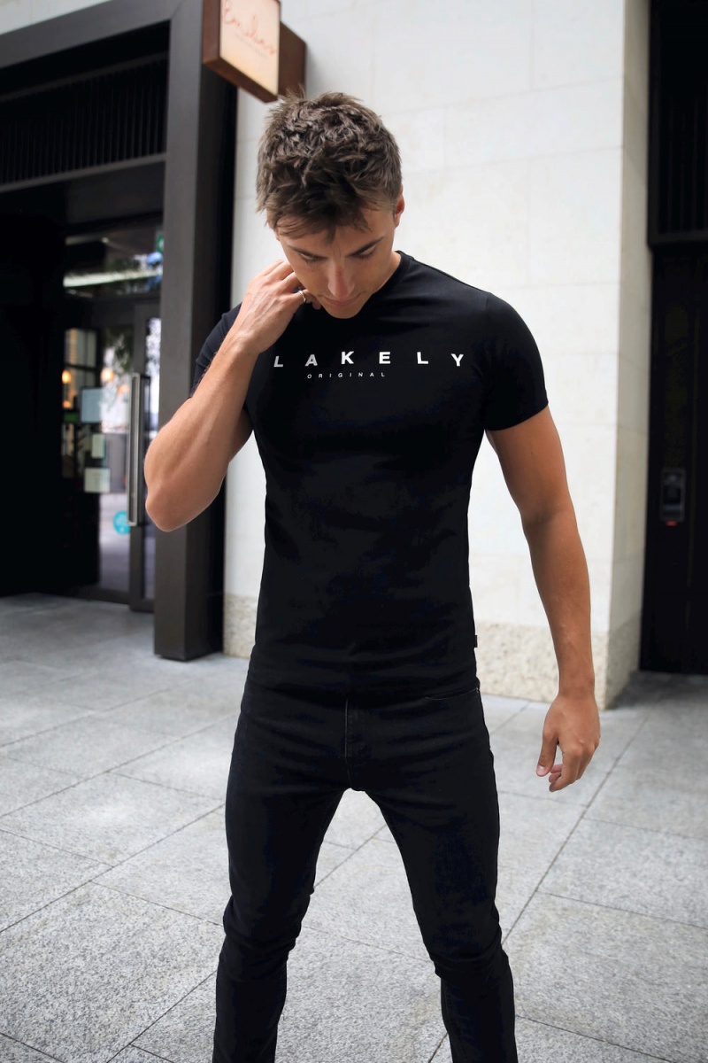 Blakely Torcross T-Shirt Black | 378-PLRQJF