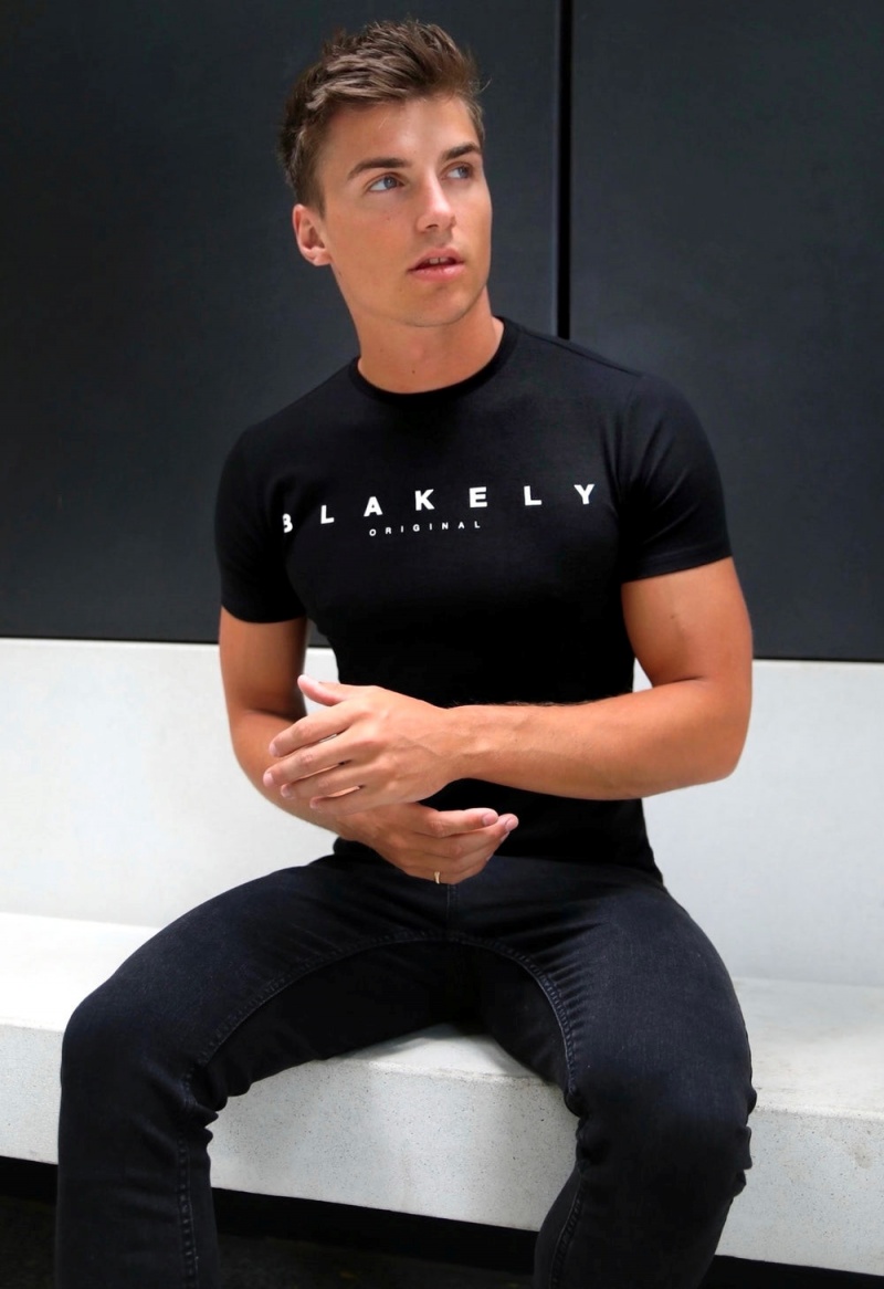 Blakely Torcross T-Shirt Black | 378-PLRQJF