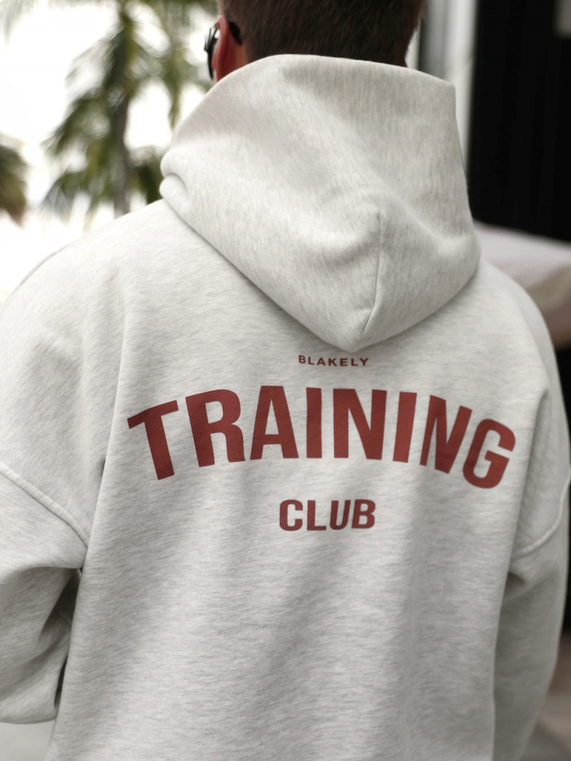 Blakely Training Club Hoodie Marl White | 154-RPHCVM