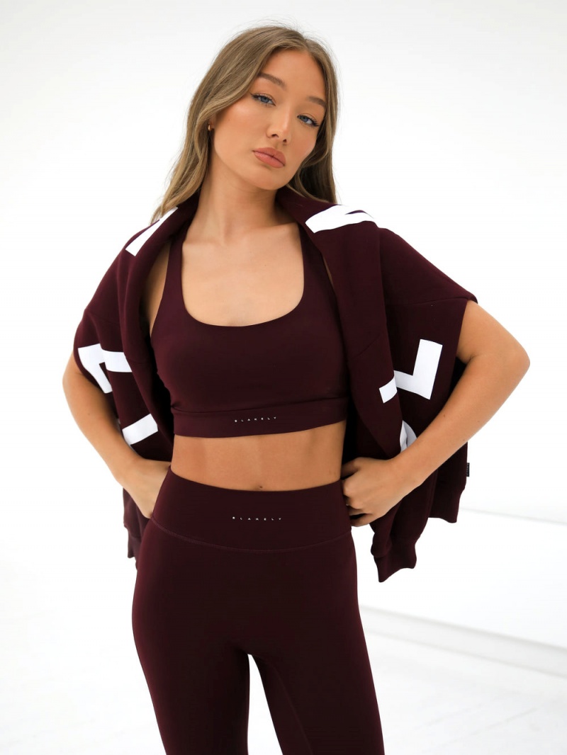 Blakely Ultimate Active Leggings Burgundy | 592-OVMFCY