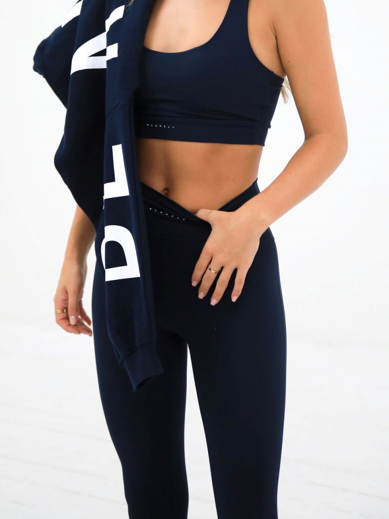 Blakely Ultimate Active Leggings Navy Blue | 967-KIMZGS