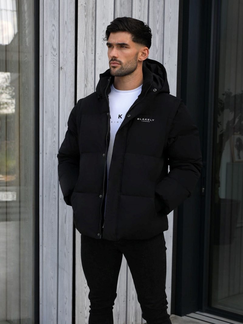 Blakely Ultimate Multiway Puffer Coat Black | 928-DXHVYZ