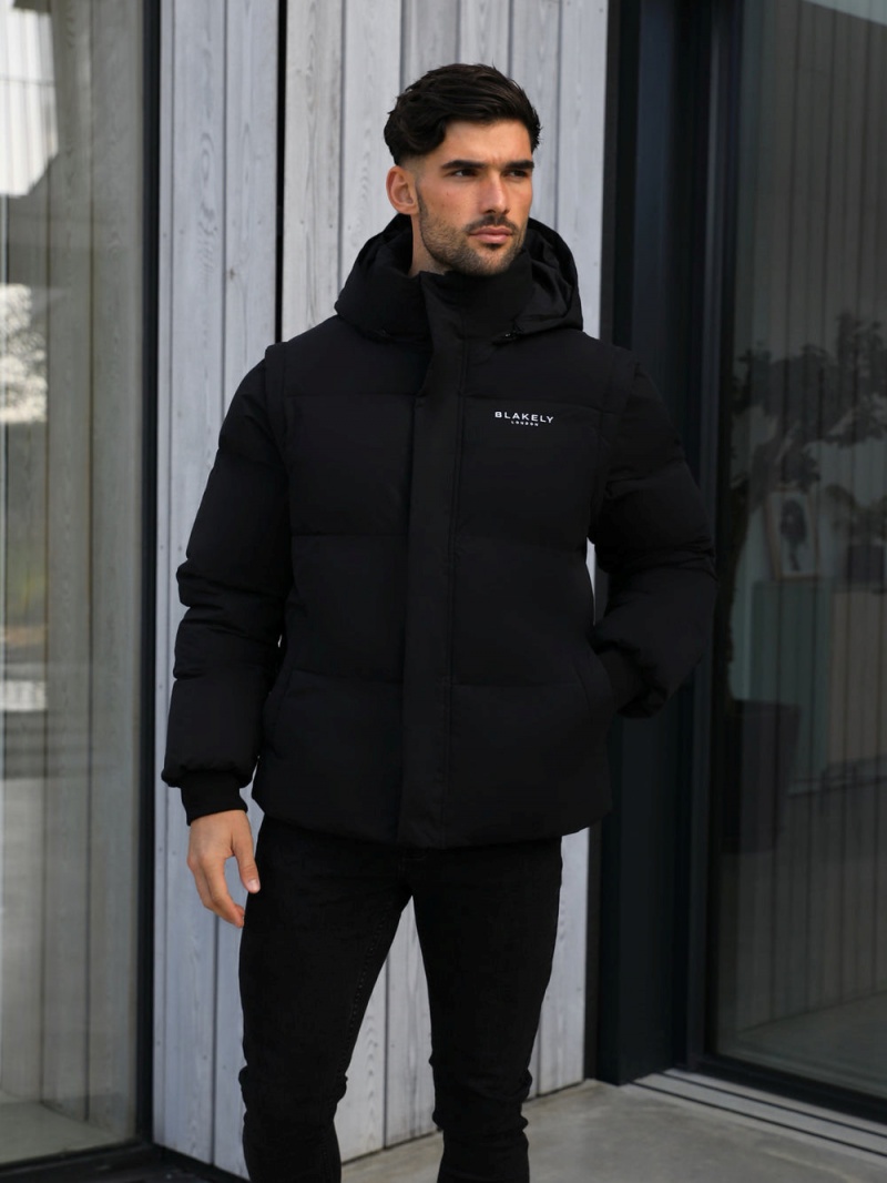 Blakely Ultimate Multiway Puffer Coat Black | 928-DXHVYZ