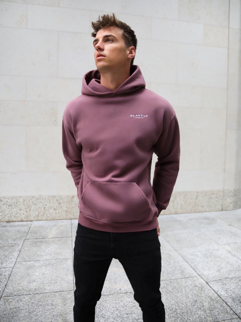 Blakely Universal Relaxed Hoodie Burgundy | 164-XKBPZC