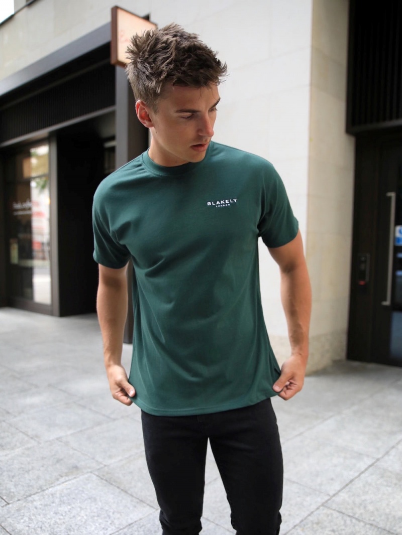 Blakely Universal Relaxed T-Shirt Dark Green | 653-RBEQOT