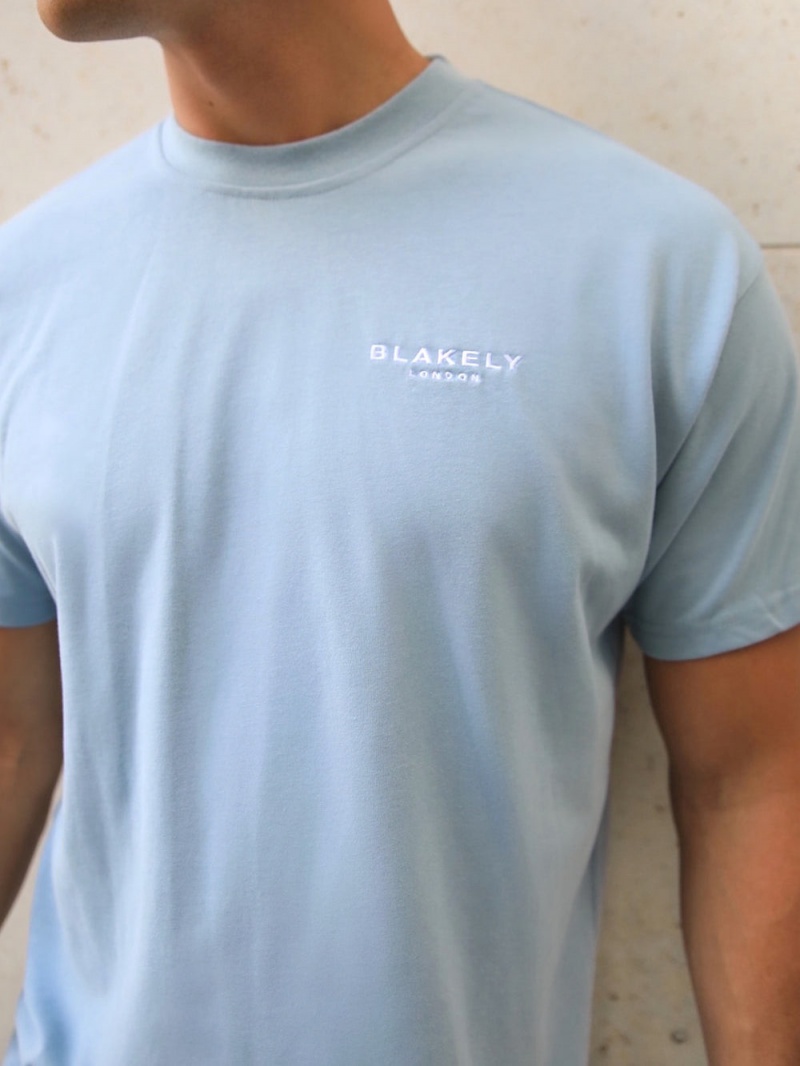 Blakely Universal Relaxed T-Shirt Ice Blue | 741-BRZUEL