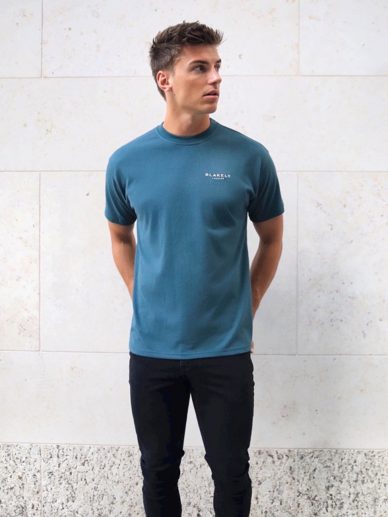 Blakely Universal Relaxed T-Shirt Teal Green | 367-JYDGHU