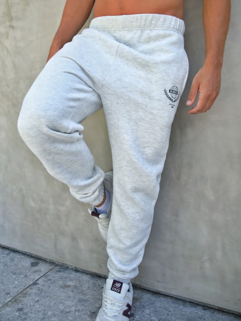 Blakely Varsity Sweatpants Marl White | 824-AORYDN