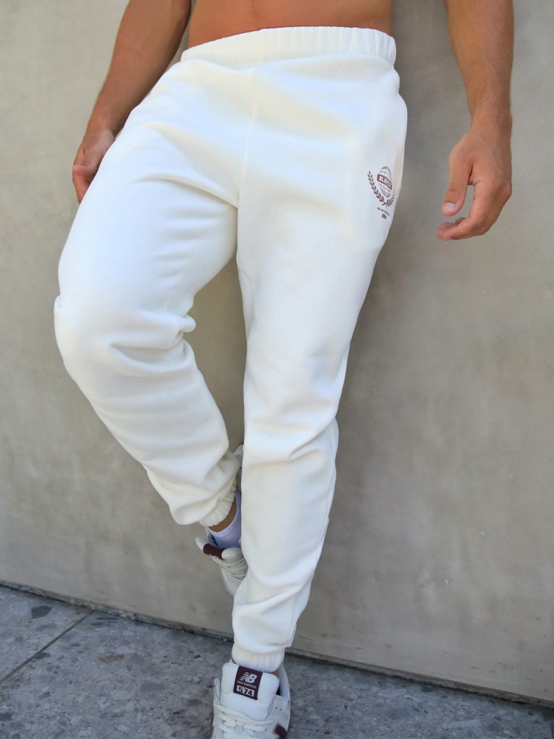 Blakely Varsity Sweatpants Off White | 405-QVSGHA