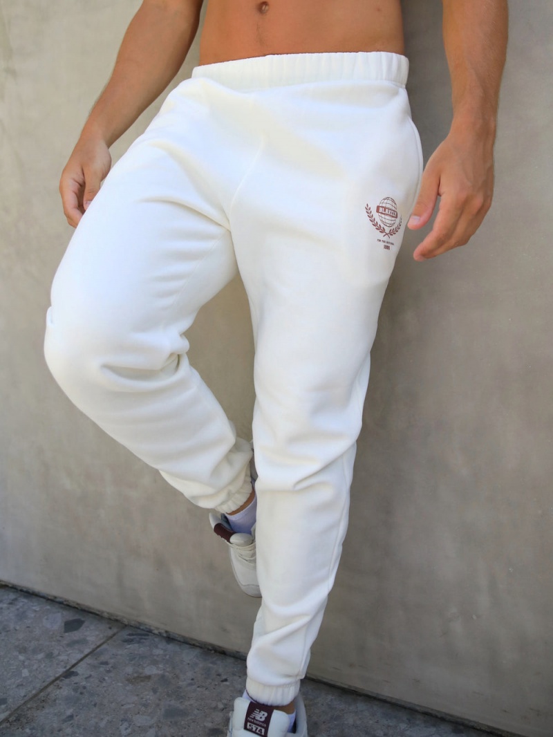 Blakely Varsity Sweatpants Off White | 405-QVSGHA