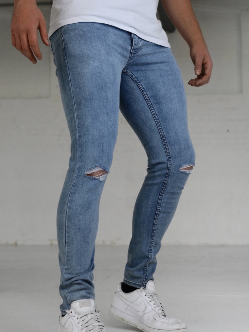 Blakely Vol. 7 Skinny Ripped Jeans Blue | 486-BNMQIK