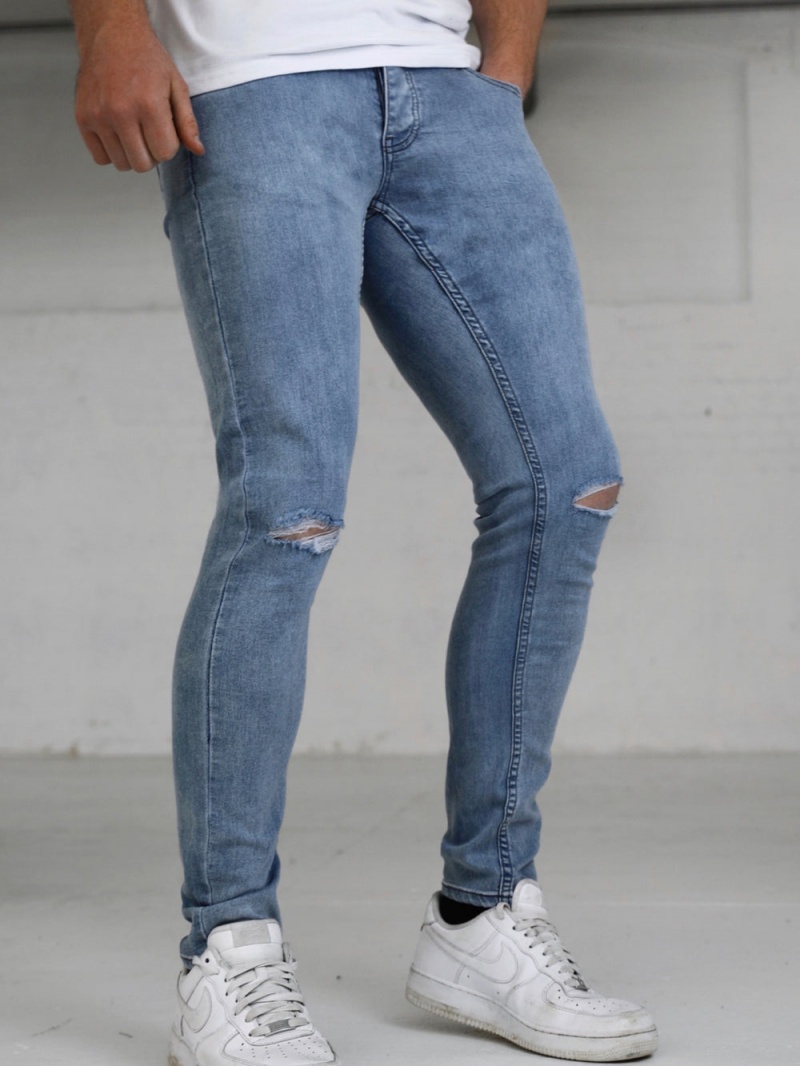 Blakely Vol. 7 Skinny Ripped Jeans Blue | 486-BNMQIK