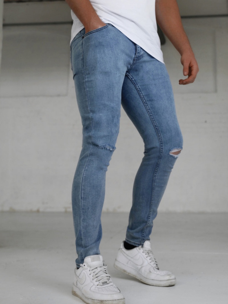 Blakely Vol. 7 Skinny Ripped Jeans Blue | 486-BNMQIK