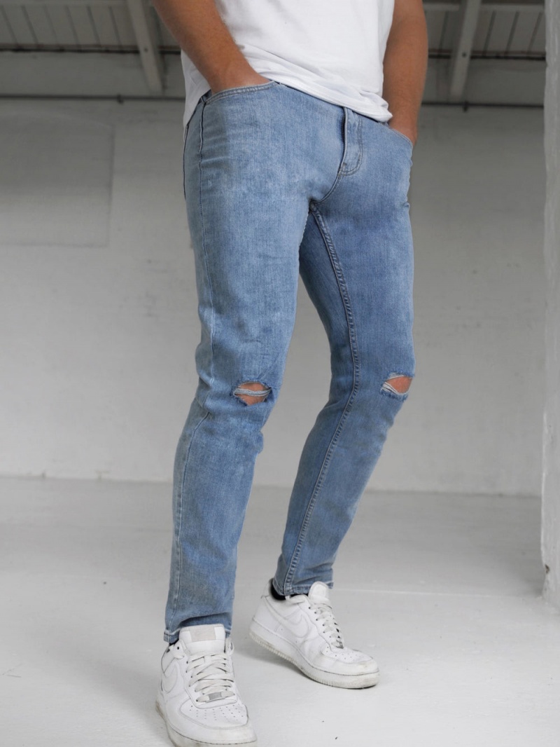 Blakely Vol. 9 Slim Ripped Jeans Blue | 176-WCIQOH