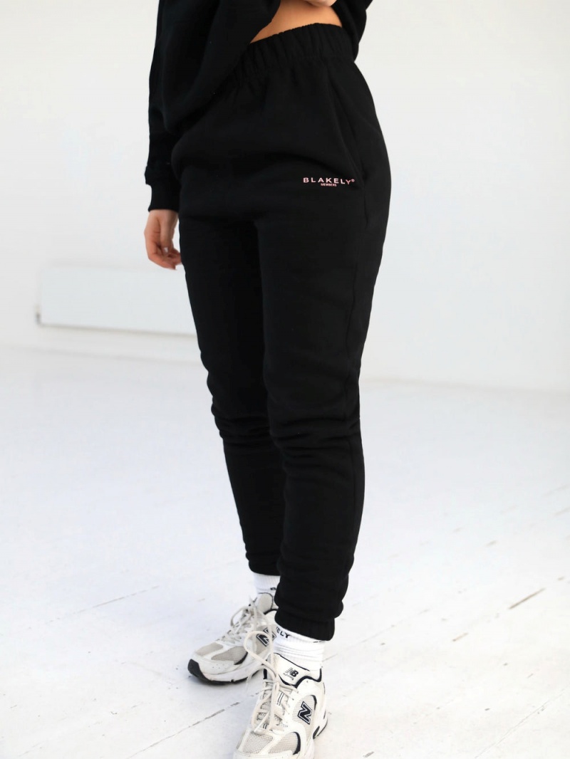 Blakely Women's Members Sweatpants Black & Pink | 089-VRJXQE