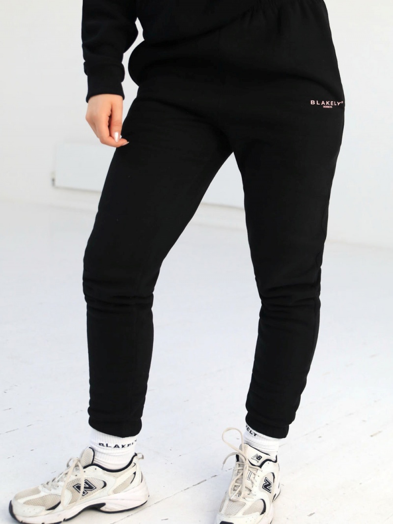 Blakely Women's Members Sweatpants Black & Pink | 089-VRJXQE