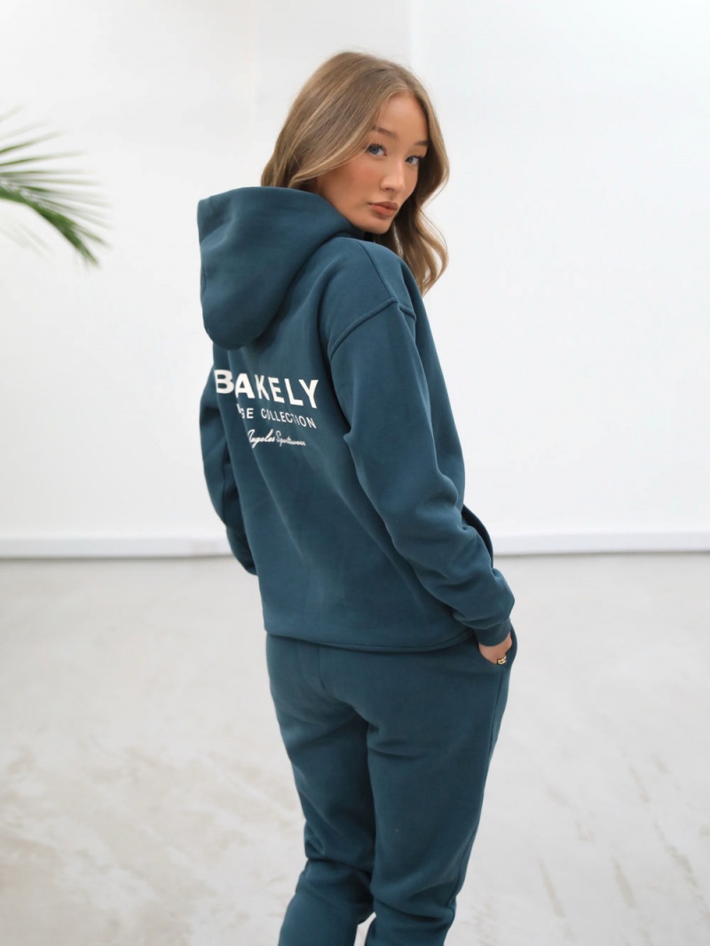 Blakely Women's Sports Club Relaxed Hoodie Teal Green | 162-QRONDB